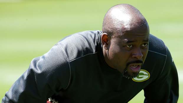Green Bay Packers cornerbacks coach Joe Whitt Jr. looks on during organized team activities. 